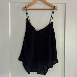 free people black sheer tank